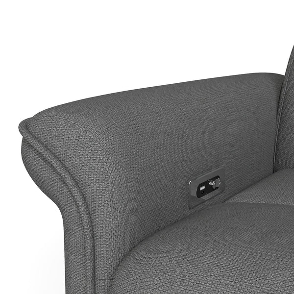 English Elm 270° Swivel Power Recliner Velvet Glider Rocker with Usb Ports for Living Room W1028S00057