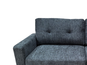 English Elm 67.7" Tufted Polyester Loveseat with Tapered Wood Legs for Mid-century Living Rooms B355P430080