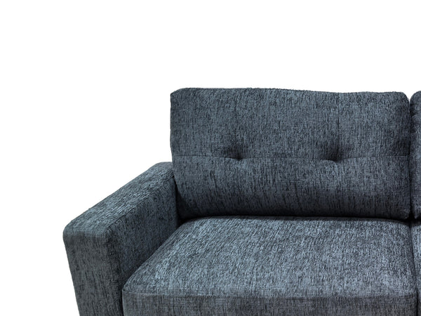 English Elm 67.7" Tufted Polyester Loveseat with Tapered Wood Legs for Mid-century Living Rooms B355P430080