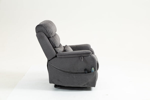 English Elm Lounge Electric Lift Chair With 180° Recline, Massage, Heating, Storage & Wireless Charging Options W547S00058