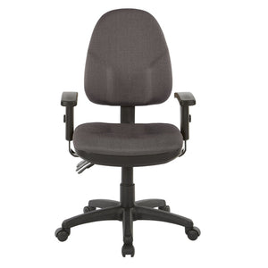 OSP Home Furnishings Dual Function Office Chair with Lumbar Support Foam Seat and Adjustable Arms for Desk Work 36427-295