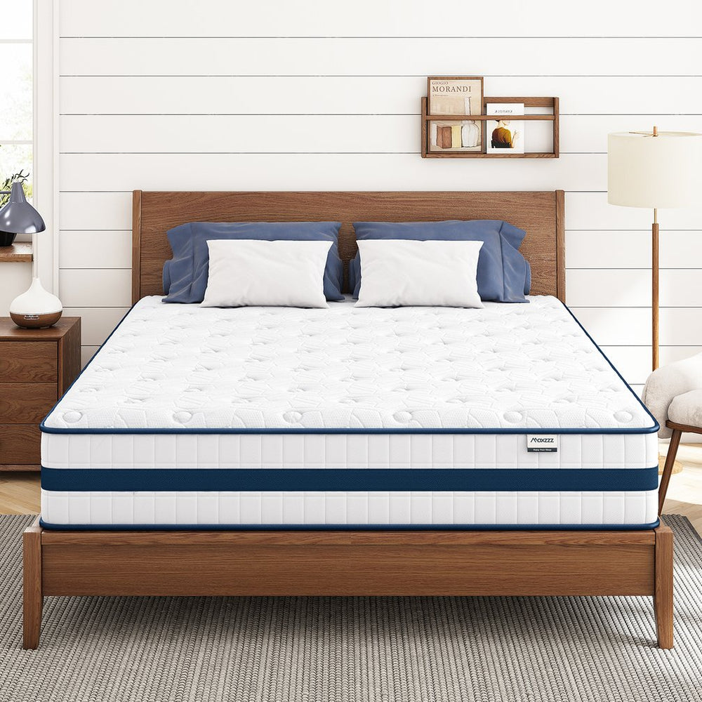 English Elm Queen Hybrid Mattress 12 Inch Pocketed Coils Memory Foam Pressure Relief Sleep B2716P329747