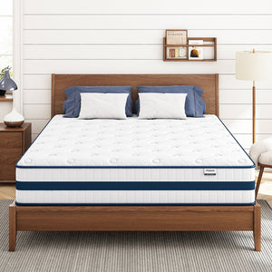 English Elm Queen Hybrid Mattress 12 Inch Pocketed Coils Memory Foam Pressure Relief Sleep B2716P329747