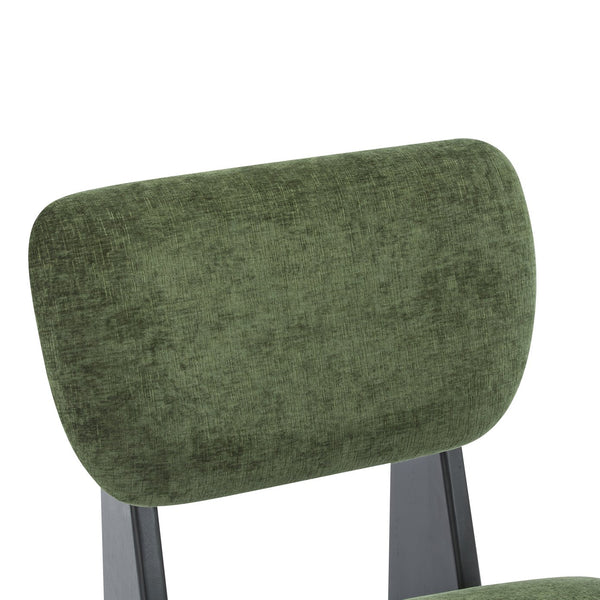 English Elm [set of 2] Beige Polyester Barrel Lounge Chairs with Black Wood Base for Living Room Black+Green N767P373046G