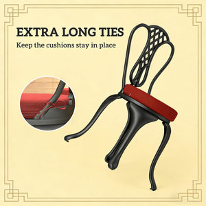 English Elm Soft Round Dining Chair Cushions Set of 4 with Washable Covers and Foam Padding T3971P443113