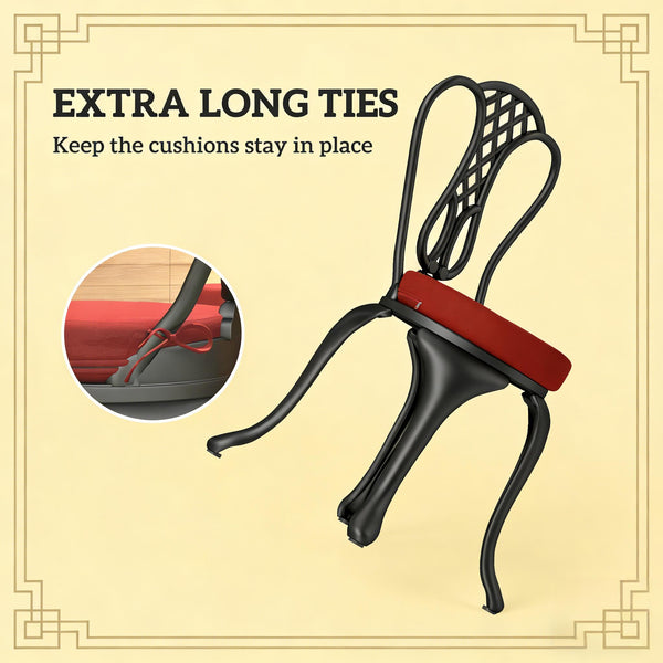 English Elm Soft Round Dining Chair Cushions Set of 4 with Washable Covers and Foam Padding T3971P443113