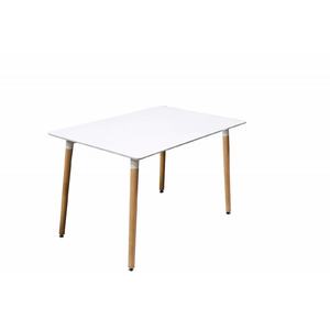 English Elm Modern Mid-century 5 Piece Dining Set with Eames Style Chairs and Beech Wood Legs B011S02494