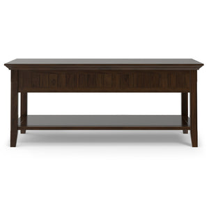 English Elm Acadian Handcrafted Lift Top Coffee Table with Storage - Brunette Brown Solid Wood, Transitional Elegance B136P203460