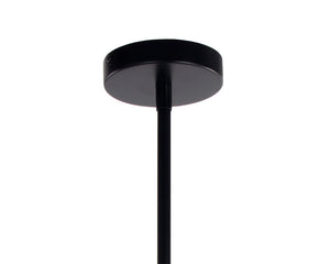 Sunpan Dudley Modern Chandelier - Elegant Black And Gold Disc Shade For Living And Dining Spaces, Stylish Lighting Black Glass ,Iron 106791