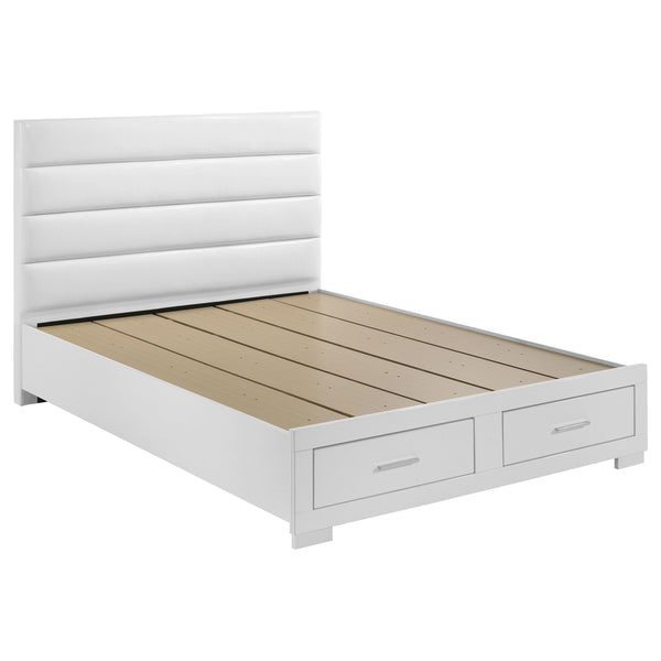 English Elm Hemlock Warm Brown Eastern King Bedroom Set with Platform Bed and Floating Base B062S01504