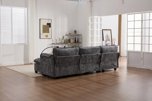 English Elm United Oversized 112" Modular Sectional Sofa - Cloud Couch With Storage Ottoman & Usb Charging Ports W1568S00189-GIGA