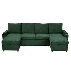 English Elm Swivel Barrel Accent Chair Chenille Tufted Round Club Seat for Living Room Lounge Green N719S002190F