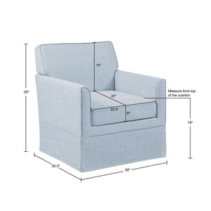 English Elm Slipcover Accent Armchair Tailored Track Arm Design for Living Room or Reading Nook B035P265950
