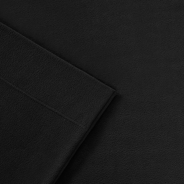 JLA Home Peak Performance - Anti-Pill Microfleece Sheet Set with Scotchgard Stain-Release, OEKO-TEX Certified for Safety and Durability Black SHET20-731