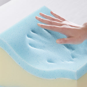 JLA Home Sleep Philosophy - Knee Contour Pillow for Side Sleepers — Cooling Gel Memory Foam, Travel Size, OEKO‑TEX Certified Support BASI30-0531