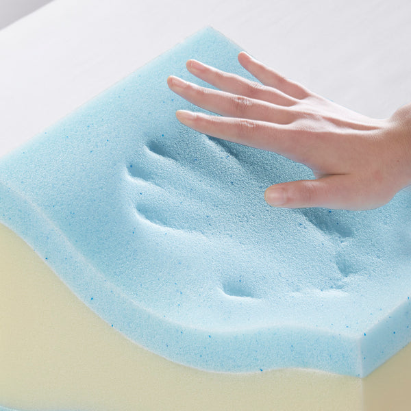 JLA Home Sleep Philosophy - Knee Contour Pillow for Side Sleepers — Cooling Gel Memory Foam, Travel Size, OEKO‑TEX Certified Support BASI30-0531