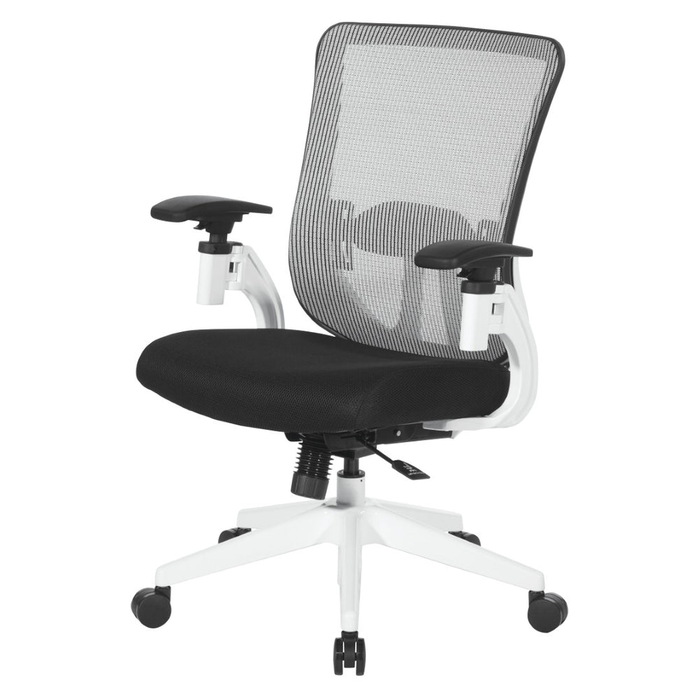 OSP Home Furnishings Vertical Mesh Back Ergonomic Manager Chair with Lumbar Support for Modern Office Use 889-3TW1N1421W