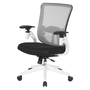 OSP Home Furnishings Vertical Mesh Back Ergonomic Manager Chair with Lumbar Support for Modern Office Use 889-3TW1N1421W