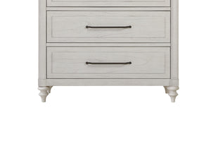 English Elm Drwaer Chest in Cement and Sand Finish — Solid Mindi Veneer, Felt & Cedar Lined Drawers, Classic Elegance B2699P395254