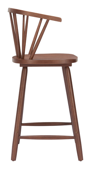 Zuo Modern Stenger Counter Stool Set - Stylish And Durable Rubberwood Design For Modern Spaces And Hospitality Walnut Rubberwood 110521-zuo-modern