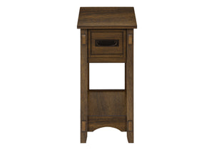 English Elm Accent Transitional Side Table with Drawer and Cabinet, Coastal Washed Grey Veneer, 25" High Compact Nightstand Walnut 27 L x 15 W x 8 H B2710P219465