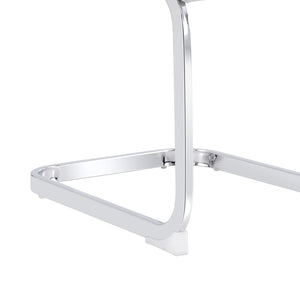 English Elm Table Modern Marble Pattern Dining Set - 71"X35.4" Glass Table With 6 Elegant White Pu Chairs W1151S02114-GIGA