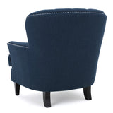 Christopher Knight Home® - Noble House - Tafton Dark Blue Fabric Club Chair