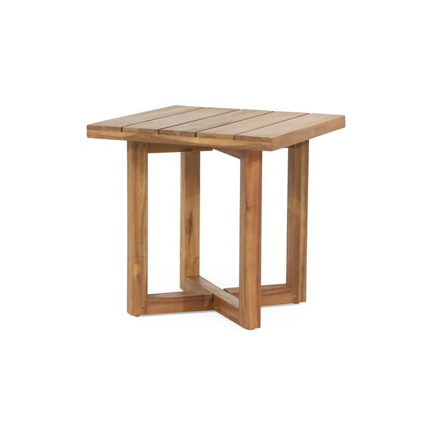English Elm Acacia Wood Outdoor 3 Piece Set with Rope Chairs and Slatted Cross Base Side Table N769P326314T_2_74312.00