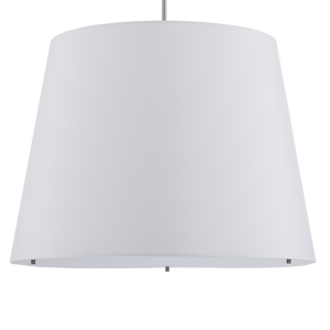 Cloister Modern Nickel Floor Lamp with White Linen Shade - Contemporary Arc Design for Stylish Spaces