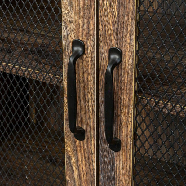 English Elm Tv Stand For Living Room & Bedroom - 80" Industrial Farmhouse Media Console With Open Shelves W331S00123-GIGA