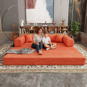 English Elm Double Convertible Corduroy Sleeper Sofa High Density Foam Wide Armrest Studio Bed W3064P245391