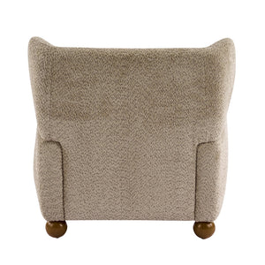 English Elm Wingback Boucle Accent Chair with Rounded Legs for Living Room or Reading Nook N776P376365D
