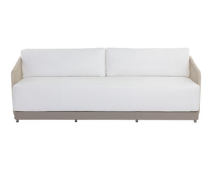 Sunpan Allariz Sofa - Modern Outdoor Elegance with Weather-Resistant Frame and Eco-Friendly Comfort Greige / Stinson White