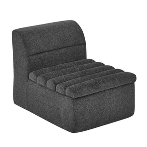 English Elm The Chenille Modular Seat Compact Chair for Sectionals Apartments and Small Spaces W1413P298056