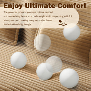 English Elm Modern Corduroy Floor Sofa Foldable Twin Sleeper Foam Filled for Dorms and Playrooms Coffee W1885P446609