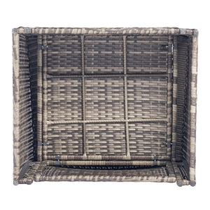 English Elm Outdoor Modular Wicker Sectional Patio Sofa Set for 2 Durable PE Rattan Steel Frame Comfortable Seating Light Gray W874S00074