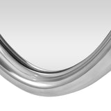 Christopher Knight Home® - Noble House - Grover Modern Handcrafted Oval Aluminum Wall Mirror, Silver