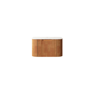 English Elm Dina Wall Mounted Bathroom Vanity Cabinet Marble Countertop Woodgrain Drawer W2615P210203