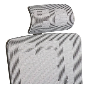 OSP Home Furnishings Silver Mesh Headrest for Prox996 Office Chair with Adjustable Neck and Posture Support HR36S