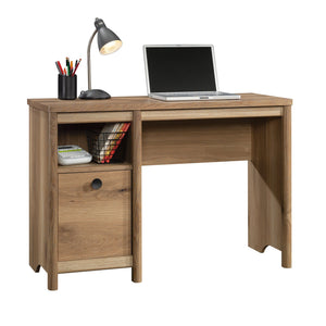 English Elm Desk, Compact Brown Finish With Discreet Storage – Perfect For Home Offices And Small Spaces! B356P402577