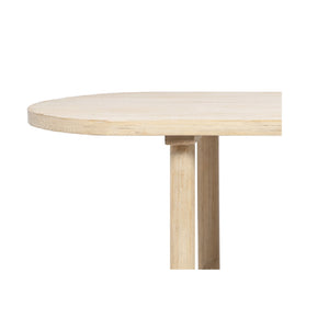 English Elm Milo Oval Reclaimed Pine Dining Table Seats 8 with Cerused Finish Open Stretcher Base B2719P485498