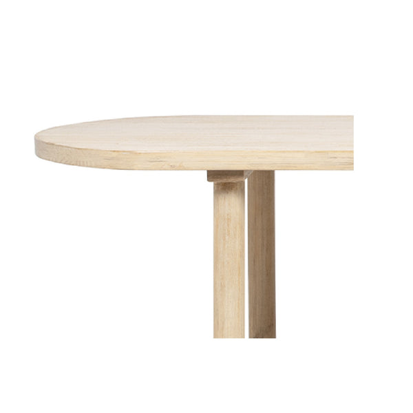 English Elm Milo Oval Reclaimed Pine Dining Table Seats 8 with Cerused Finish Open Stretcher Base B2719P485498