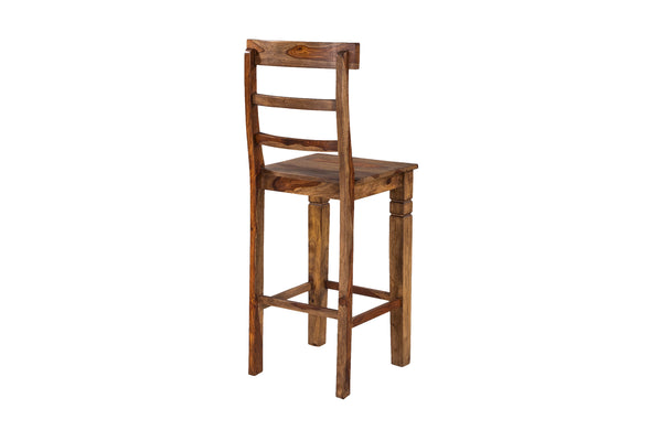 Porter Designs Taos Solid Sheesham Wood Bar Stool Set – Handcrafted Elegance For Your Space Brown Wood 07-196-24-1114h