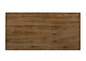 English Elm Martha Weathered Oak Counter Height Table with Open Storage Shelf, Solid Wood Veneer, 70 lb Top Load B2726P287571