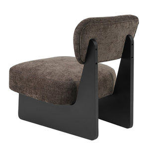 English Elm [set of 2] Beige Polyester Barrel Lounge Chairs with Black Wood Base for Living Room Black,Dark Brown N767P373046R