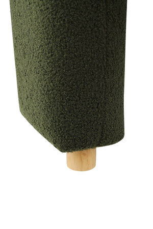 English Elm Accent Chair with Hollow Backrest for Ergonomic Support, Solid Wood Frame, Stylish Fabric Upholstery Green W1420P194059