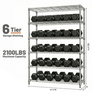 English Elm 5-shelf Heavy Duty Wire Rack Industrial Carbon Steel Garage Pantry Storage Unit W5386P445629