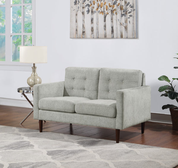 OSP Home Furnishings Grayburn Mid-Century Loveseat Smoke