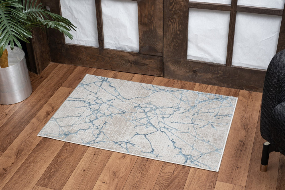 English Elm Elegance Blue Area Rug 5'3" X 7'3" - Durable, Soft, Stain-Resistant Design Perfect For Any Space! B186P181041