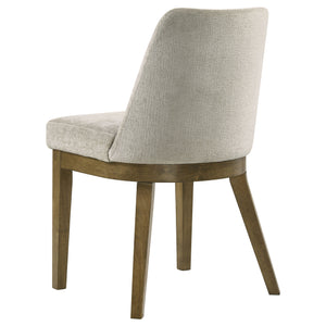 English Elm Sexton Farmhouse Rectangular Dining Set Seats Four with Upholstered Chairs B062S01457